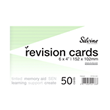 Silvine Tinted Revision Cards 6mm Ruled 152 x 102mm 50 Cards Green